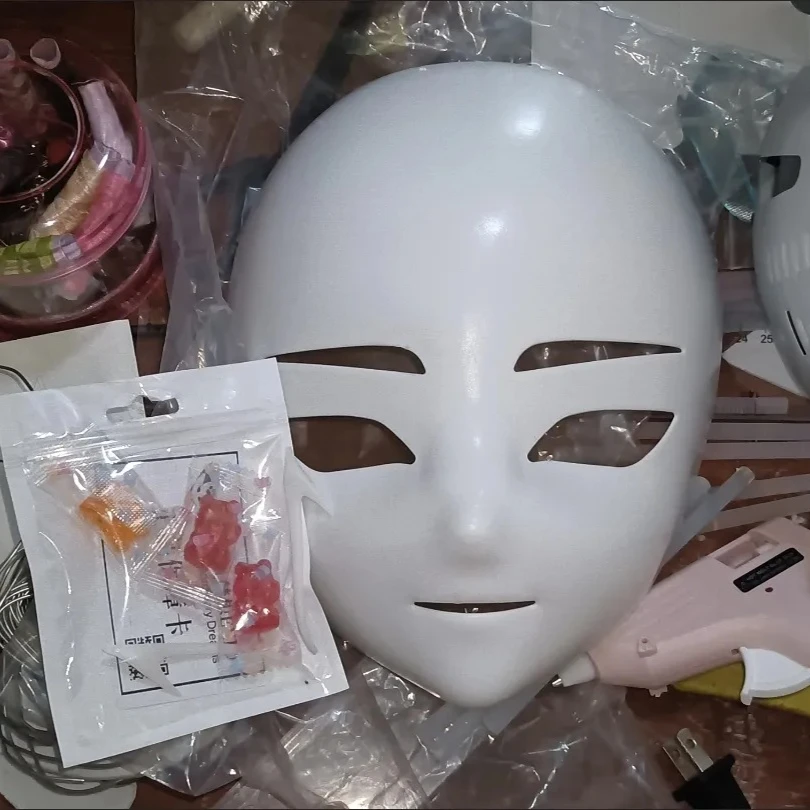 Kigurumi Base Mask OC Skull Human Head Bone Shell Mask Doll Skull Human Cotton Doll Accessories 4