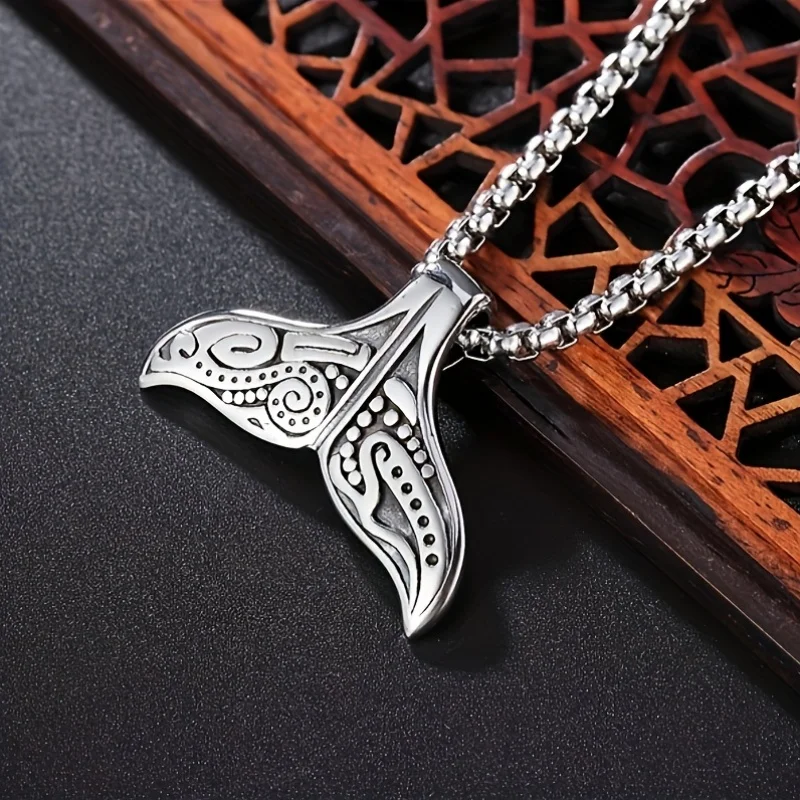 Unique Whale Tail Design Pendant - Add a Stylish Touch to Your Look!