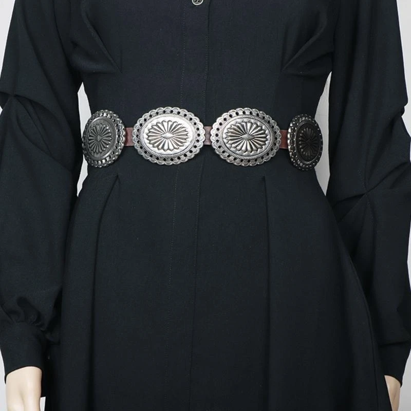 حزام خصر مبتكر للبالغين مع حزام خصر منحوت على شكل زهور قابل للتعديل وأحزمة خصر من البولي يوريثان للنساء حزام جينز عالمي