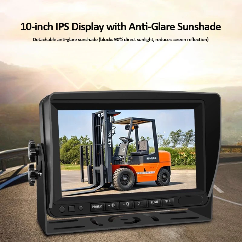 7inch 2CH Monitor 2.4G Wireless Fork View Camera for Bus Truck Warehouse Forklift Magnetic Base Backup Cameras