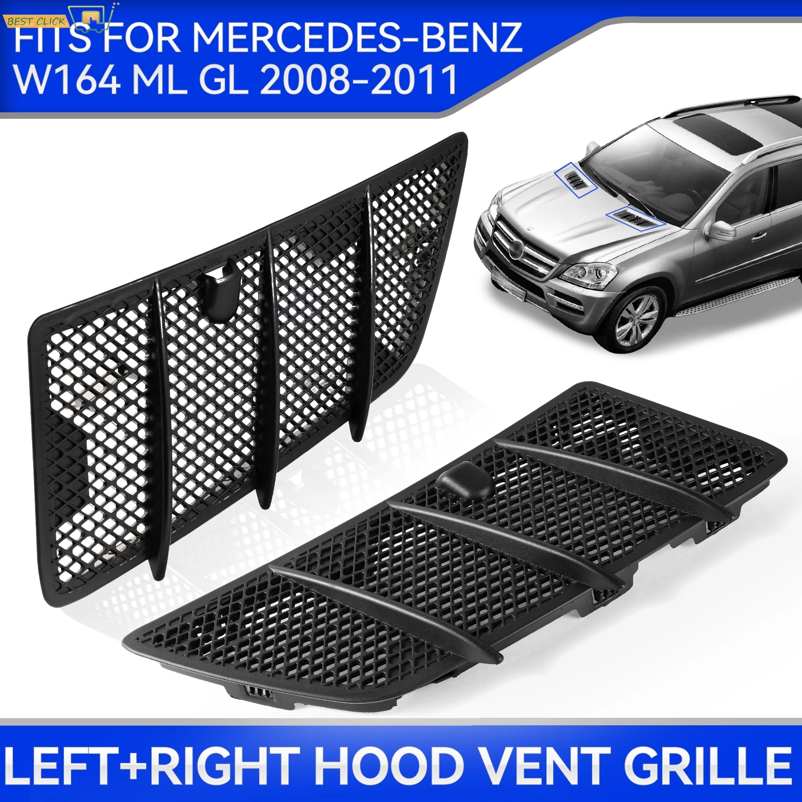 

Hood Air Vent Grille 1648804305 For Mercedes Benz W164 ML GL Class ML350 GL350 GL450 2006-2011 Car Accessories