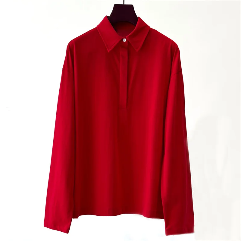 

Женская футболка, новый эластичный облегающий топ с длинными рукавами на осень 2021, высококачественный пуловер из чистого хлопка, рубашка-поло, одежда y2k