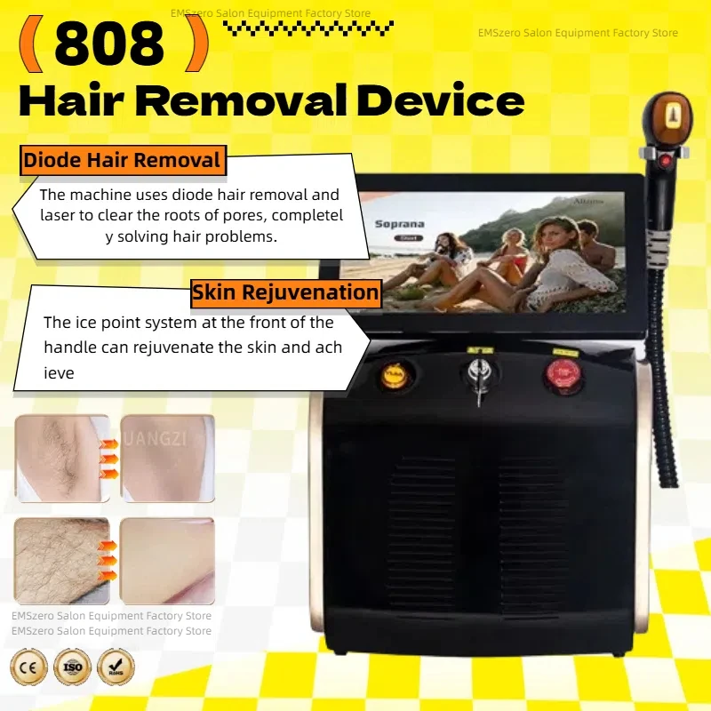 

4000W Diode Laser Alexandrite Ice Platinum Cooling Head 3 Wavelength Permanent Painless Body Hair Removal Instrument Tender Skin