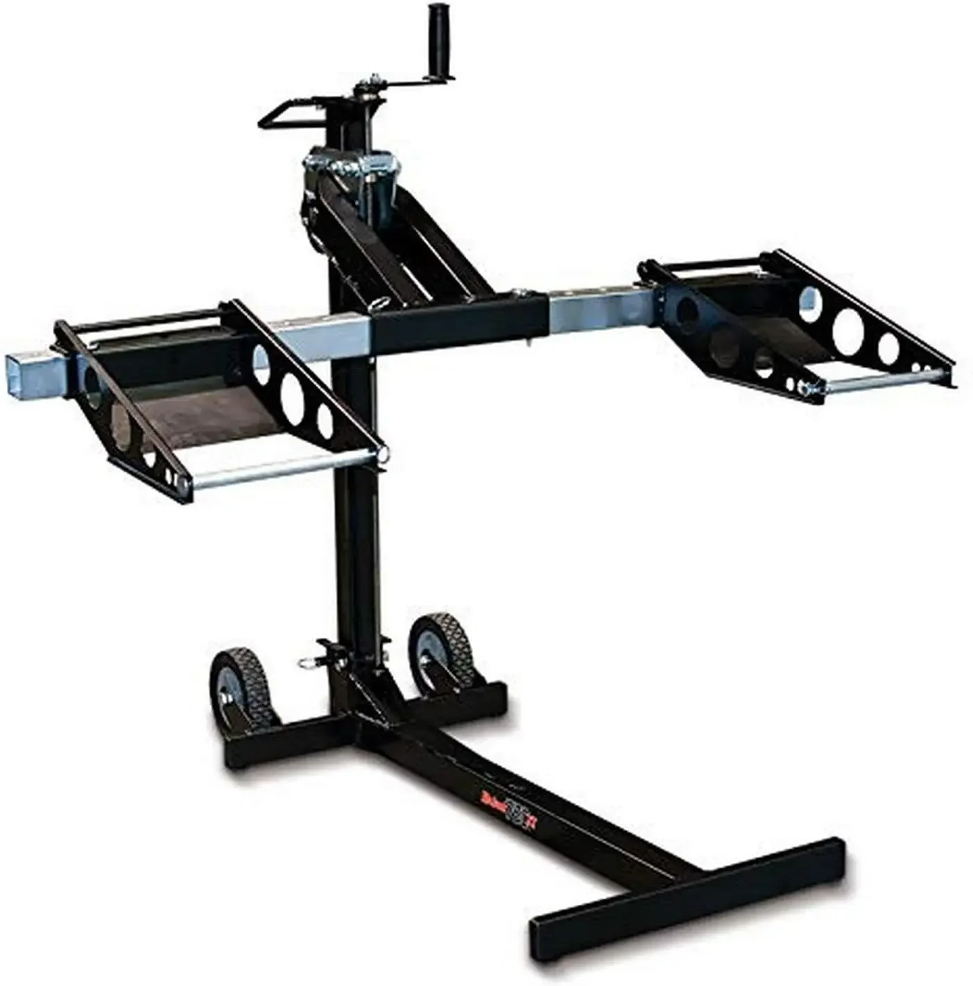 

MoJack MJ750XT Riding Lawn Mower Lift: 750lb Capacity, Adjustable Wheel Span, Sturdy Design - Ideal for Lawn Tractors