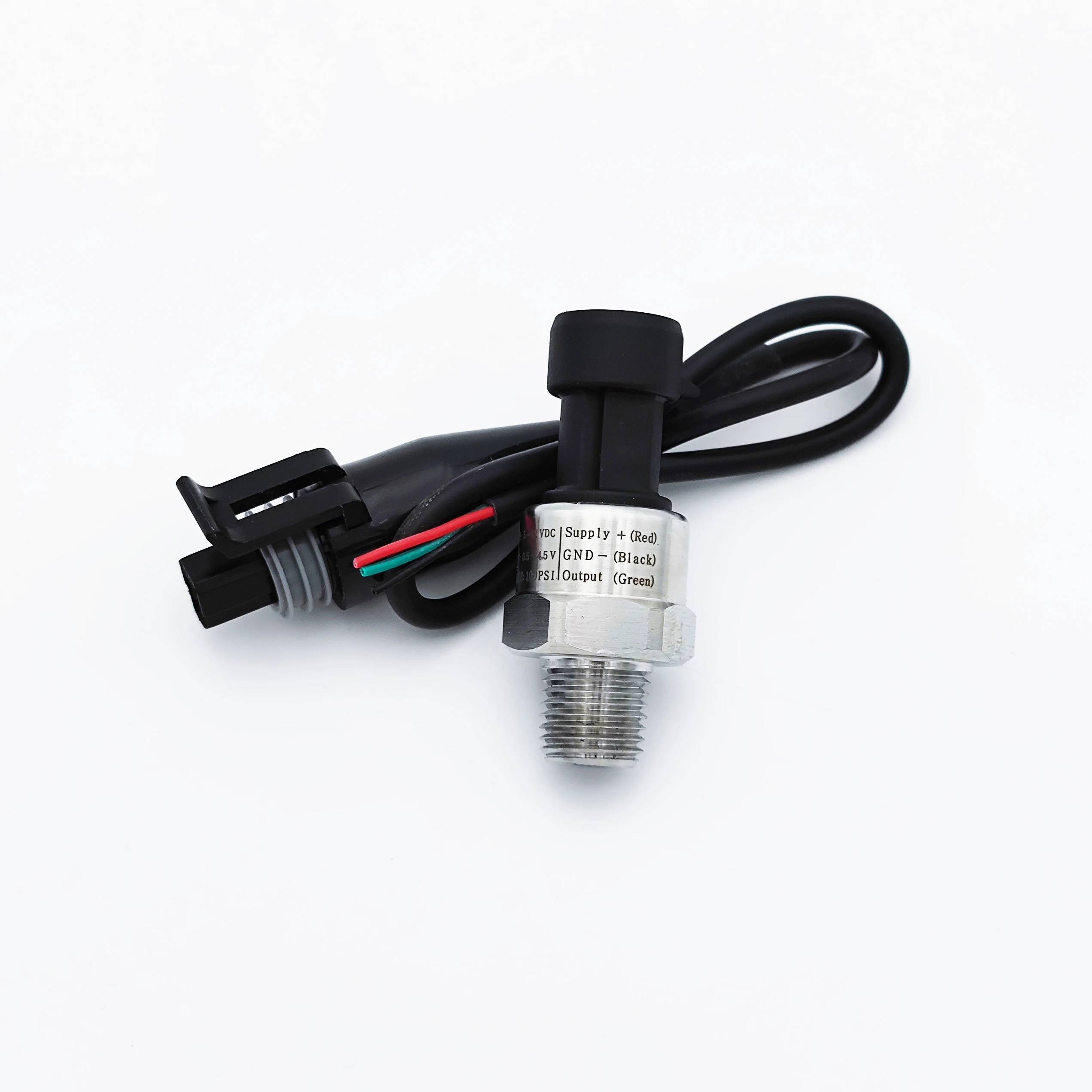 pressure sensor transducer transmitter for water oil fuel gas air 1/4NPT 5-12V ceramic sensor stainless steel 5-300psi optional