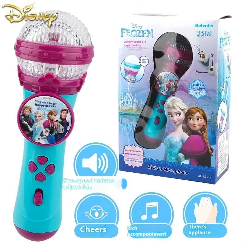 Disney Girls Princess Minnie Singing Microphone Toys Music Frozen Microphone Baby Song Girl Gifts Singing Toy Birthday Gift