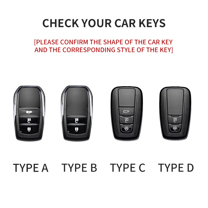 Suede Car Key Case Cover Shell Keychain for Toyota CHR Hilux Fortuner Land Prius Cruiser 200 Camry Corolla Crown RAV4 Highlander
