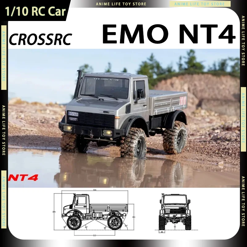 

CROSSRC 1/10 RC Car Truck EMO NT4 Off-Road Climbing Simulation UNIMOG Vehicle Electric Model Vehicle RC Car Toys Birthday Gifts