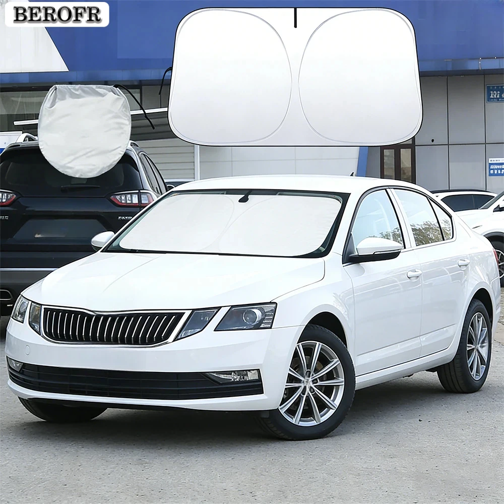 Солнцезащитный козырек на лобовое стекло автомобиля для Skoda Octavia 1U 1Z 5E A5 A7, складной, защищает от УФ-лучей