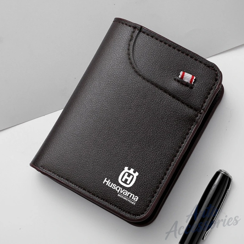 

Кожаный кошелек с логотипом автомобиля, кошельки для водительских прав и кредитных карт для Husqvarna Supermoto Enduro Norden 901 701 Svartpilen Vitpilen 401