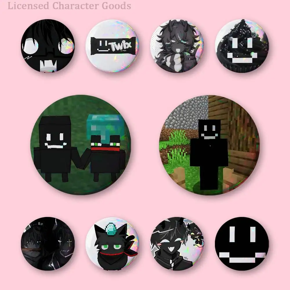 Badges T-Twixxel ronds Nijigen, produits périphériques de la culture Otaku, 58mm 44mm 32mm 75mm 25mm Mini