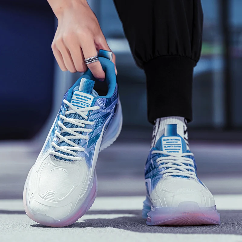 

Running Shoes Men Lightweight Mesh Anti-slip Wear-resistant Casual Shoes Men Lace-up Sports Breathable Walking Shoes Men