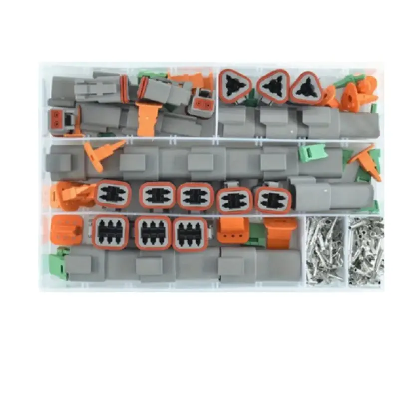 

AT82-For Deutsch DT Series 180Pcs Connector Assortment, Stamped Contacts Water-Resistant Waterproof Automotive Electrical Connec