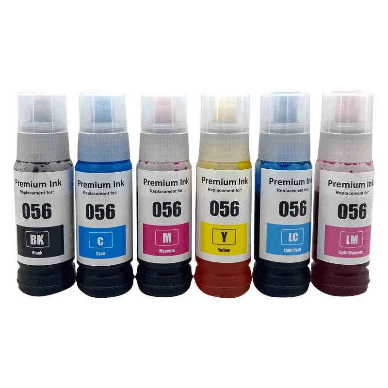 Imagem -02 - Tinta para Epson 056 Tinta Compatível Cor à Base de Água Garrafa Recarga Tinta Jato de Tinta em Massa 056 para Epson L8058 L18058 Tinta Impressora 056