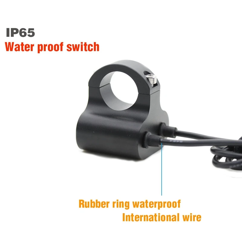 Motorcycle Handlebar Led Indicator Light Switch Adjustable Mount Waterproof Button Switch DC12V, Lock Switch image 2