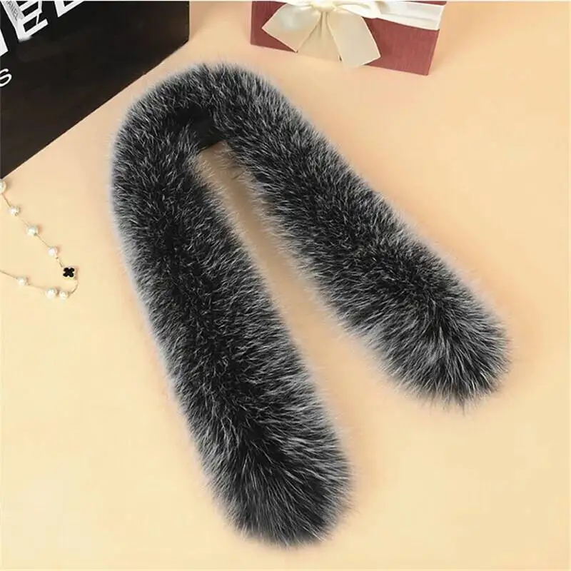 Real Fox 70 / 80cm Straight Collar Soft Fur Scarf Collar Warm Winter Women\'s Real Fox Fur Collar Fox Fur Cap Fur Collar L18