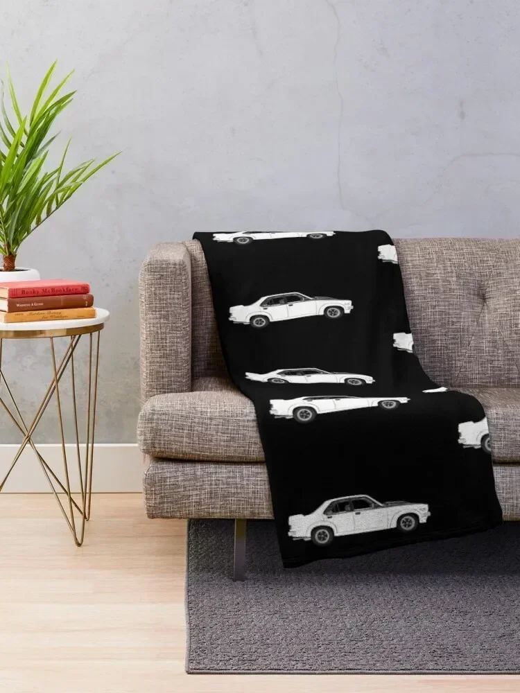 LH Holden Torana SLR/5000 1974 Glacier White on Black Throw Blanket Hair anime manga Blankets