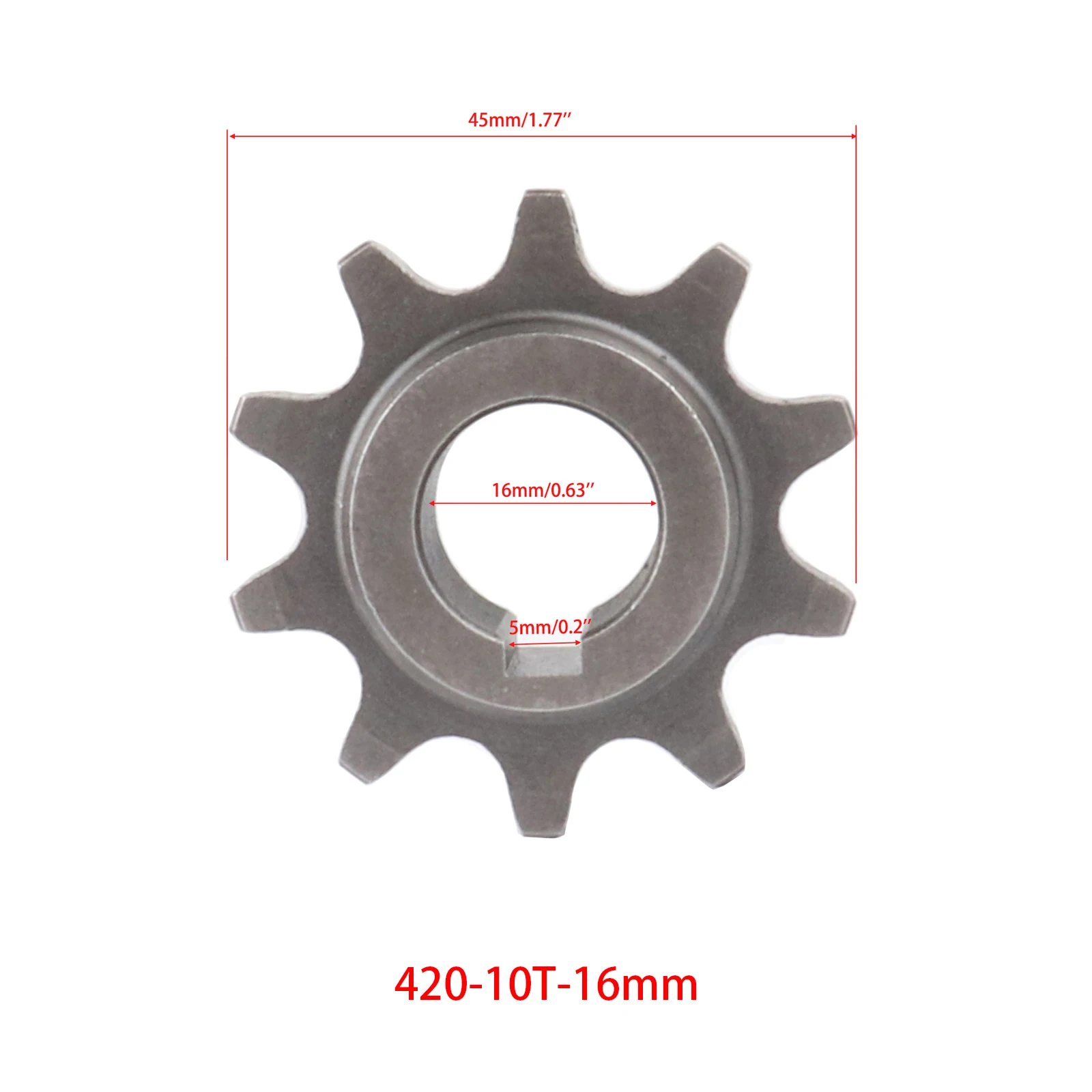 10T 20T Teeth 420 16mm/17mm Chain Front Engine Sprocket with Cotter Open Pin for Coleman CT200 Trail 200 Mini Bike KT196 Go Kart