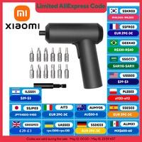 XIAOMI MIJIA Electric Screwdriver 3.6V For Smart Home, 5N·m Torque, 2000mAh Battery, 12 S2 Bits, USB-C, LED Light, Cordless​