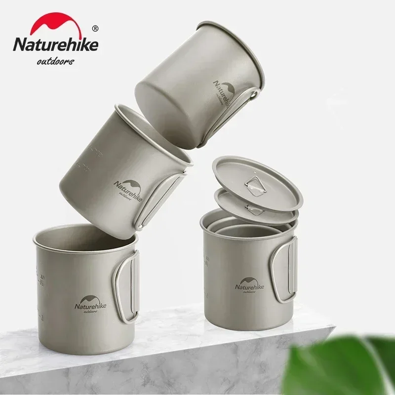 Imagem -03 - Naturehike Copo de Titânio Caneca de Acampamento Talheres Turísticos Utensílios de Piquenique Suprimentos de Cozinha ao ar Livre Viagem Panelas Intestino