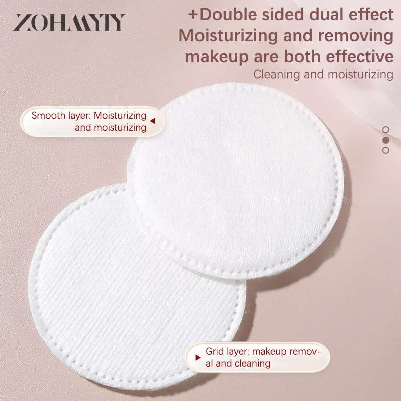 80pcs/Pack Facial Make Up Cosmetic Cotton Pads Round Soft Makeup Nail Polish Remover Cleansing Pads Daily Removal Tool