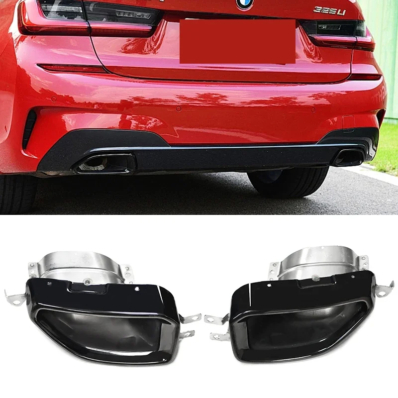 

For BMW 3 Series G20 G28 Stainless Steel Square Exhaust Tip Muffler Body Modification Parts 2020-2024