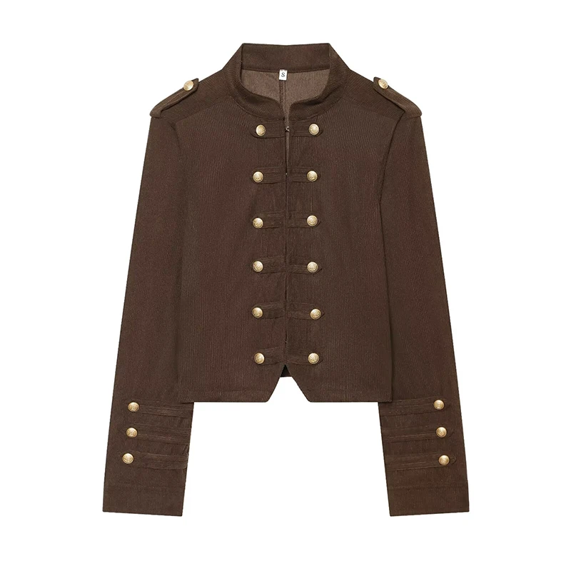 Autumn New Jackets Women's 2026 Fashion Slim Retro Napoleon Style Elegant Warm Women's Jackets Chic Autumn Street Youth Coats