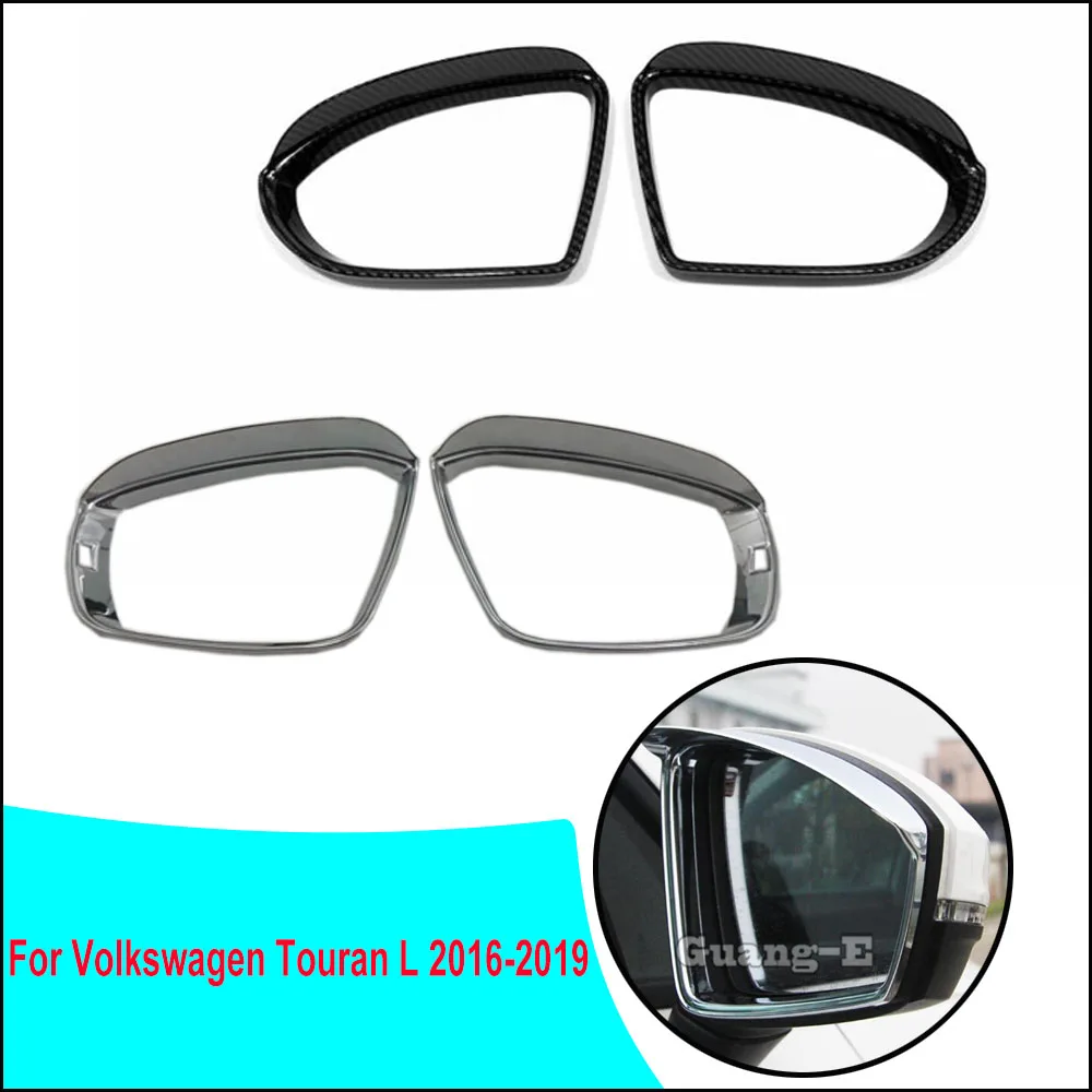 Rearview Side Glass Mirror Trim Frame Rain Shield Sun Visor Shade Eyebrow For VW Volkswagen Touran L 2016 2017 2018 2019 2020