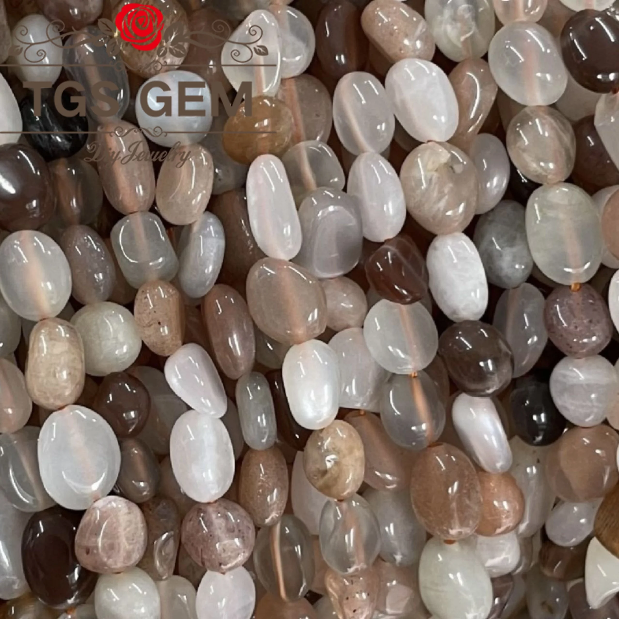 

Factory 6-8mm natural Colorful Moonlight Stone small irregular gemstone fragments jewelry beadsDIYbracelet necklace accessories