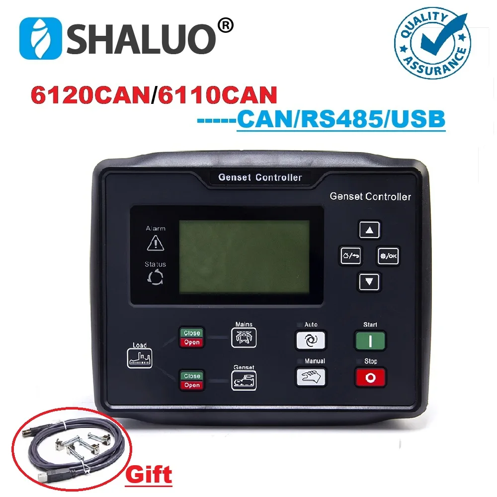 Replace SmartGen HGM6120N HGM6110CAN Generator Controller Auto Start Control Module Base On HGM6120N HGM6110N With CAN RS485 USB