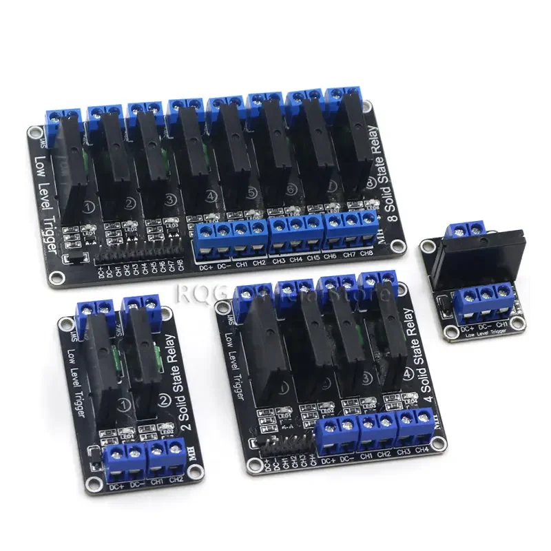 5V 12V 24V Relay 1 2 4 8 Channel Low-Level DC Controlled AC Solid-State Relay Module