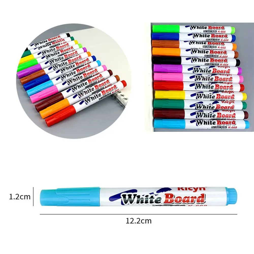 Magische Kleurrijke Mark Pen Vroege Educatie Speelgoed Doodle Pen Magische Water Painting Pen Whiteboard Markers Uitwisbare Drijvende Pen