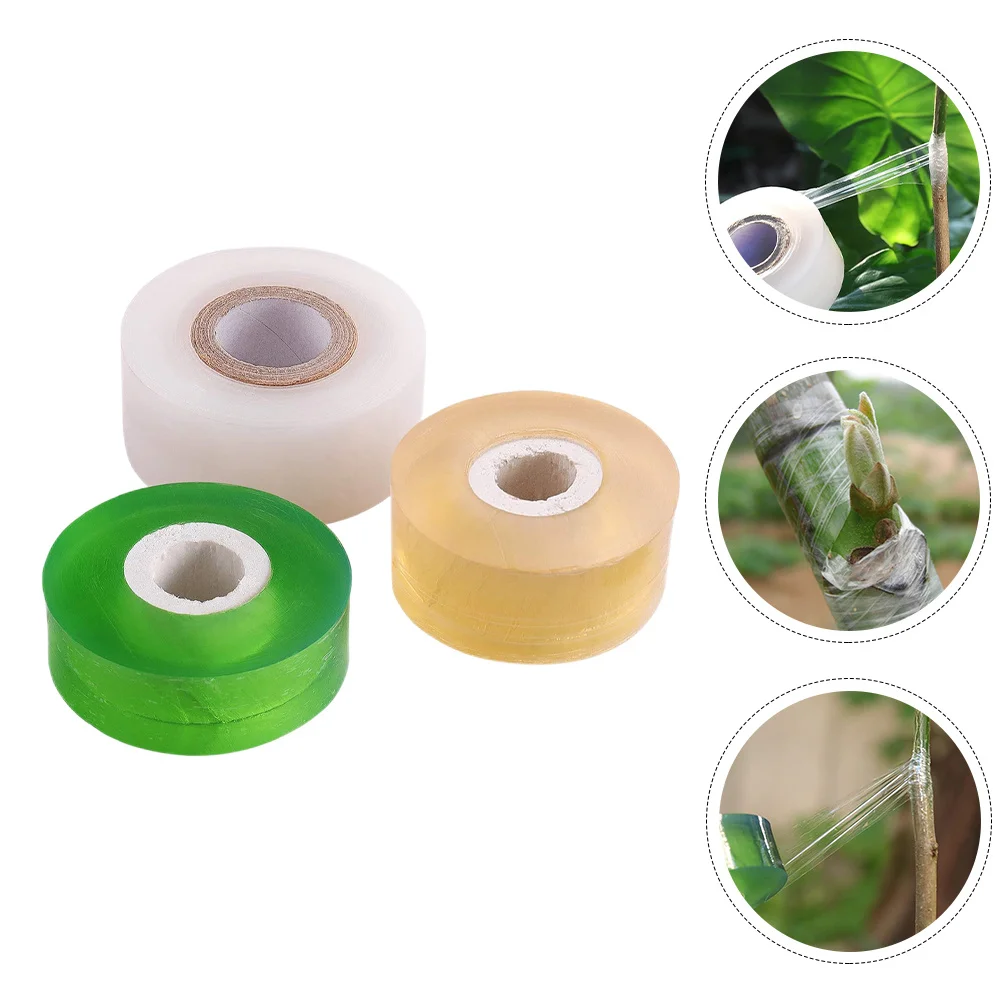 

3 Rolls Grafting Film Resistant Self-Adhesive Tape for Tree Grafting and Branch Repair - Flexible Garden Wrapping