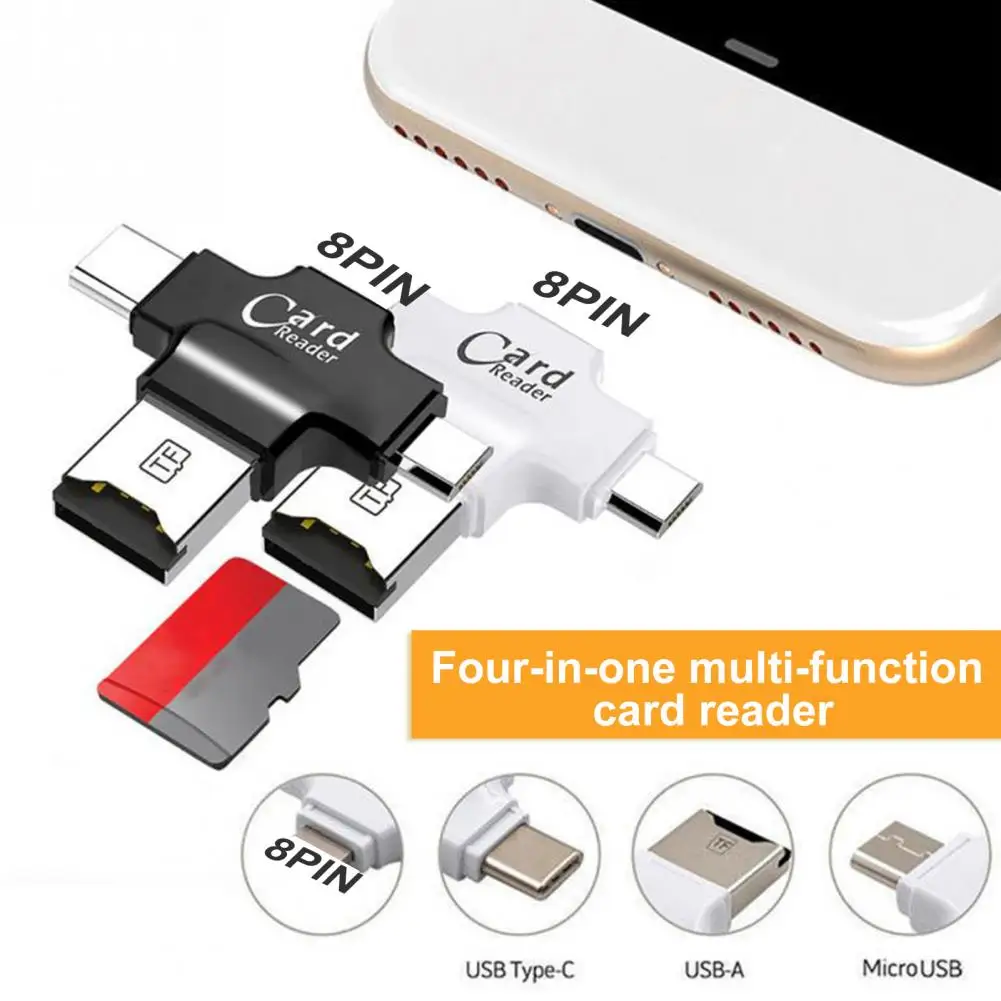 Practical Card Reader Portable USB Card Reader Simple Installation Micro/Type-C OTG SD Card Reader  Data Transfer