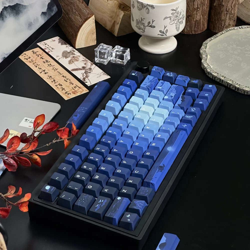 Klawisze Bright Moon Thousand Miles Profil Cherry PBT 5-stronny Barwiony Sublimacyjnie 2.25U 2.75U Separator Przestrzeń 7U — zdjęcie produktu 3