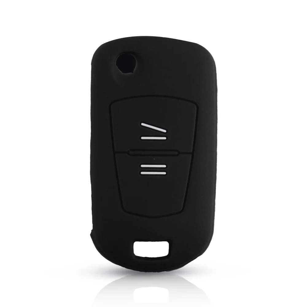 KEYYOU Remote 2 Buttons Silicone Flip Folding Car Key Shell Cover Case For Opel Corsa Astra j g h Kadett Monza