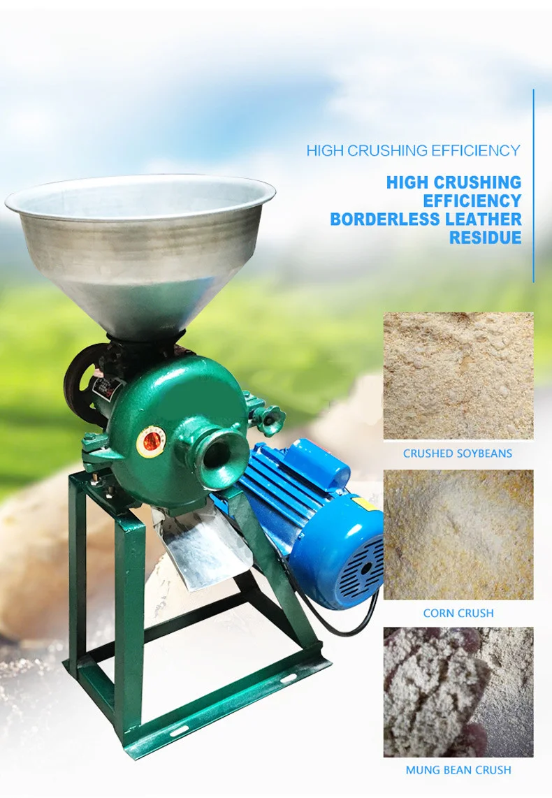 Commercial เครื่องบดข้าวโพดเม็ดเครื่องกัดข้าวสาลีแป้ง Mill ยา Pulverizer ธัญพืช Grain บดและกลั่นเครื่อง