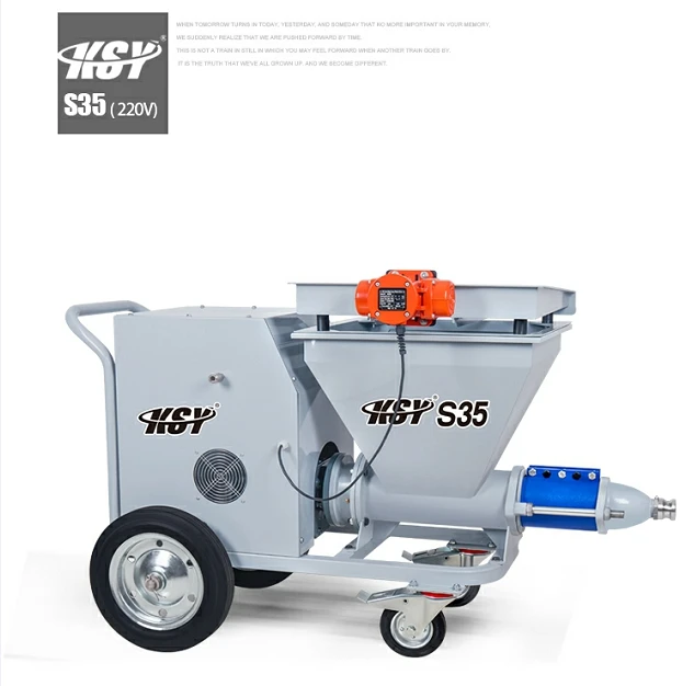 

KSY S35 220V Small Mini Cement Mortar Concrete Pump,35L/MIN Mortar Spraying Machine Cement Mortar Spraying Machine
