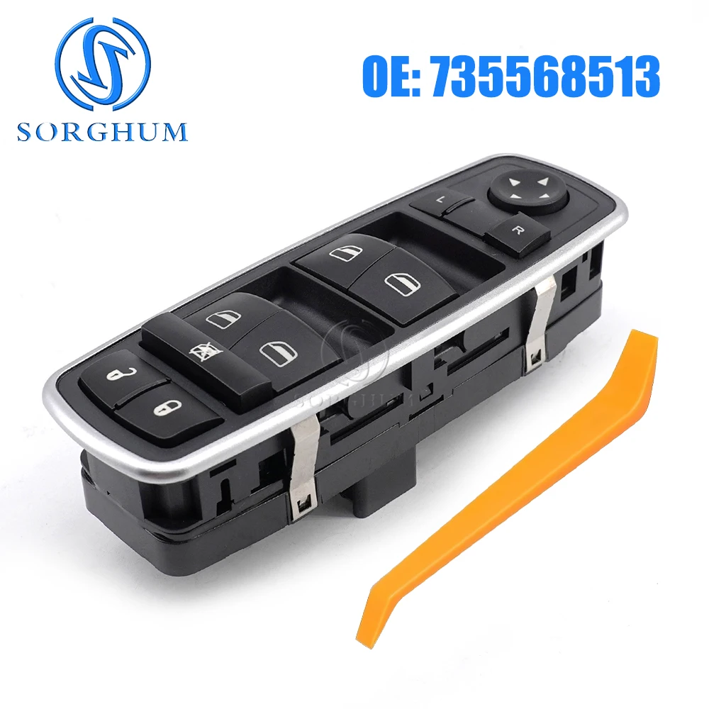 

SORGHUM Driver Master Power Door Window Switch Button Control Regulator 13+8PINs 735568513 For Fiat 55503-010 Car Accessories