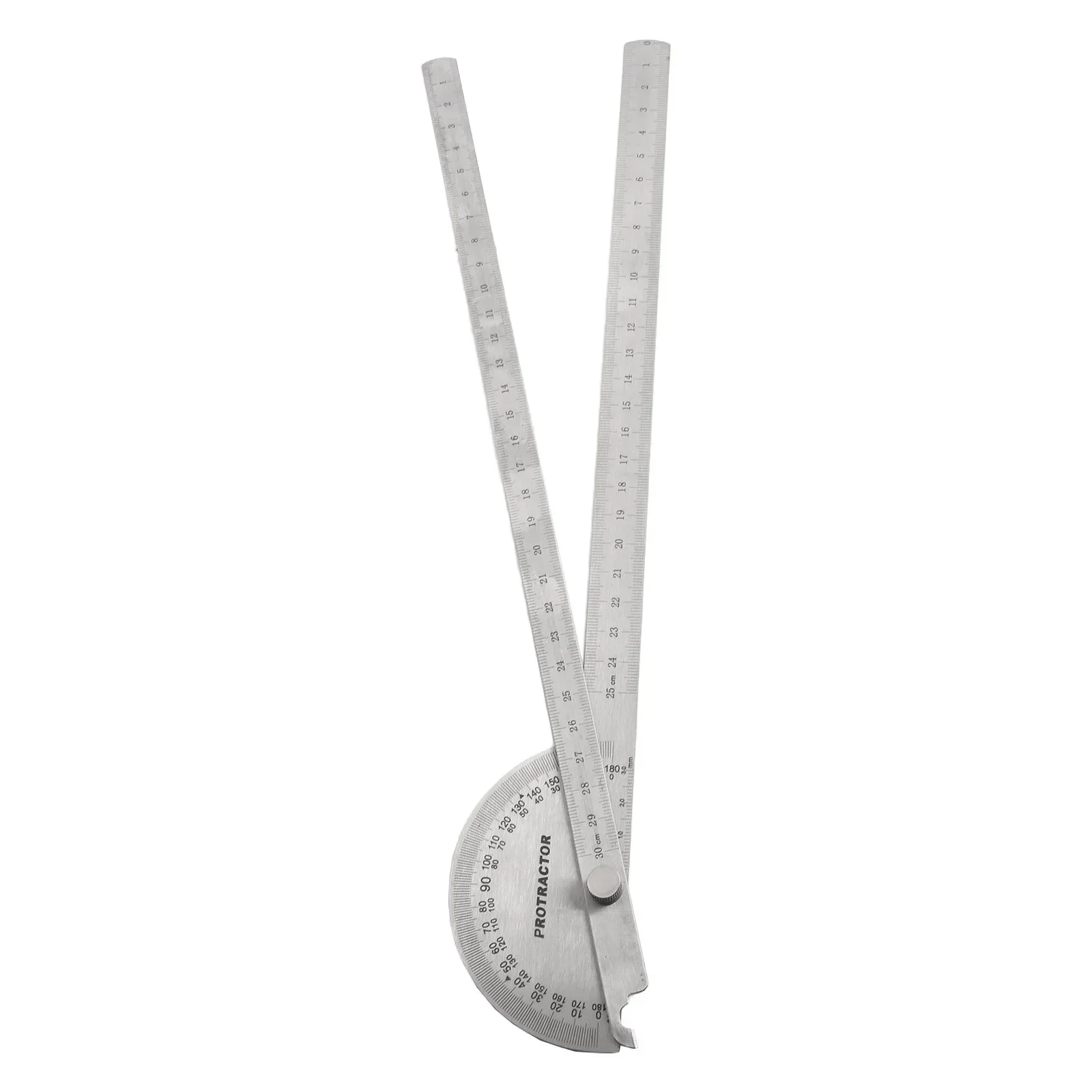 

1Pc Angle Protractor Angle Finder Ruler Stainless Steel 0-180 Degrees 15/30cm Ruler For Painting Woodworking Measurement Tool