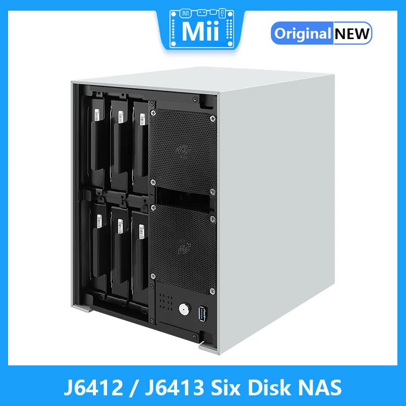 بطاقة شبكة J6412/J6413 NAS/6 SATA/Dual M.2/ITX/i226-V