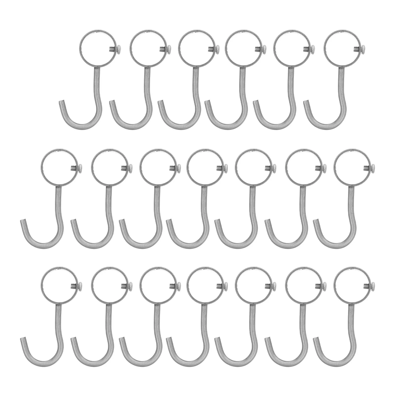 

20Pcs Stainless Steel Hanging Hooks Strong Round Tube Kitchen Bathroom Towel Oven Mitt Pot Pan Closet Rail Tool Storage Hooks
