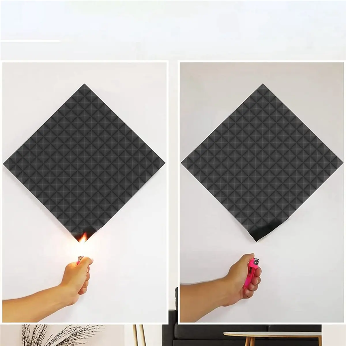 

Lively- 24 Pack Acoustic Foam Self-Adhesive Pyramid Foam,Sound Insulation Sound Absorber for Sound Studio, Office, Study, Home