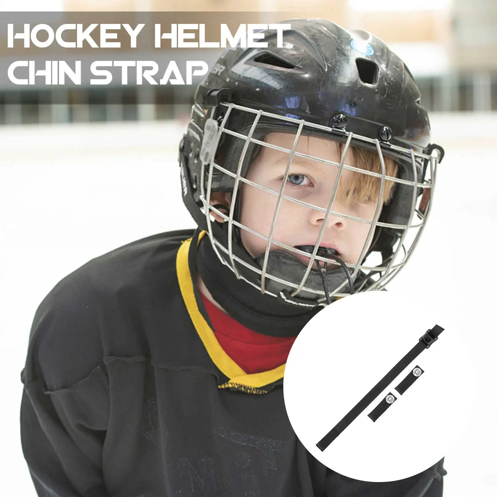 

1Set Replacement Hockey Chin Strap Polyester Universal Fit for Sports Ski Players Secure Comfortable Lightweight Use