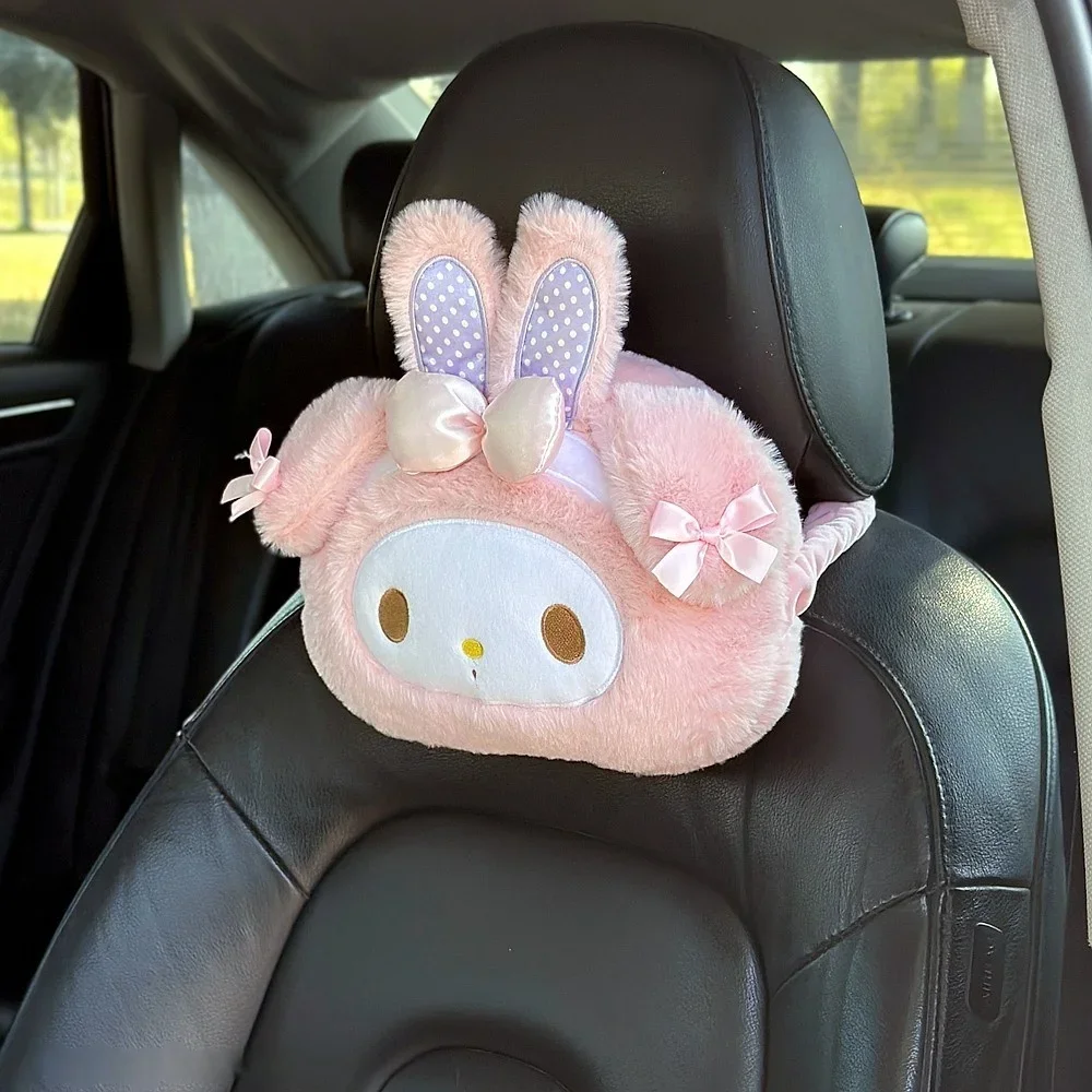 Sanrio Lovely My Melody Plüschtiere Kopfstütze Süßes Klavier Rückenkissen Sofa Bett Bequemes Wurfkissen Home Decor Geschenke Mädchen