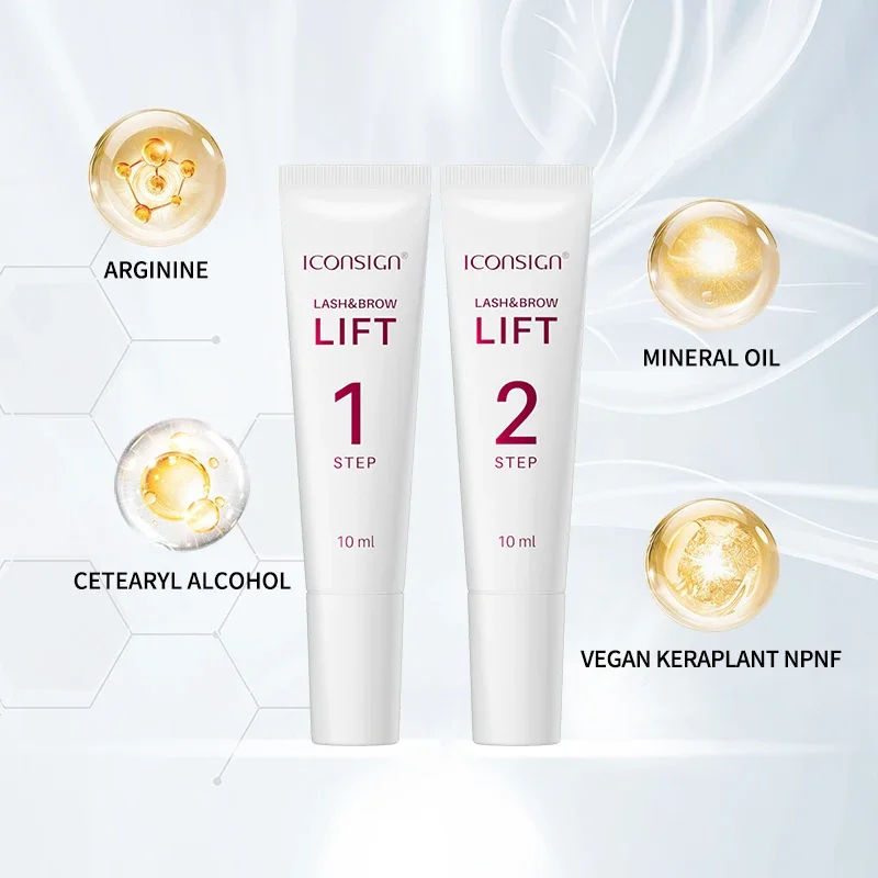 Iconsign Perming Set Voor Wimperwenkbrauwlift Permanent Fixatie Lotion 8-12 Minuten Optillen Wimpers Oogmake-Up Tool