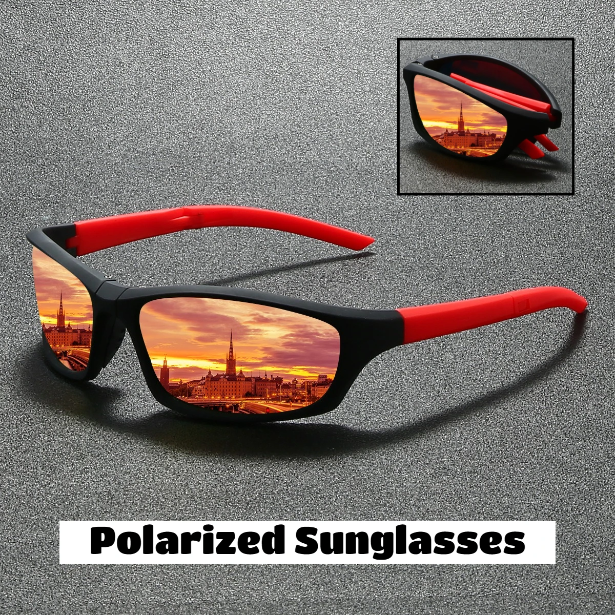 

Men's and Women's New Outdoor Polarized Folding Sunglasses Ultra-light Driving Riding UV400 Sunglasses Sports Windproof Glasses