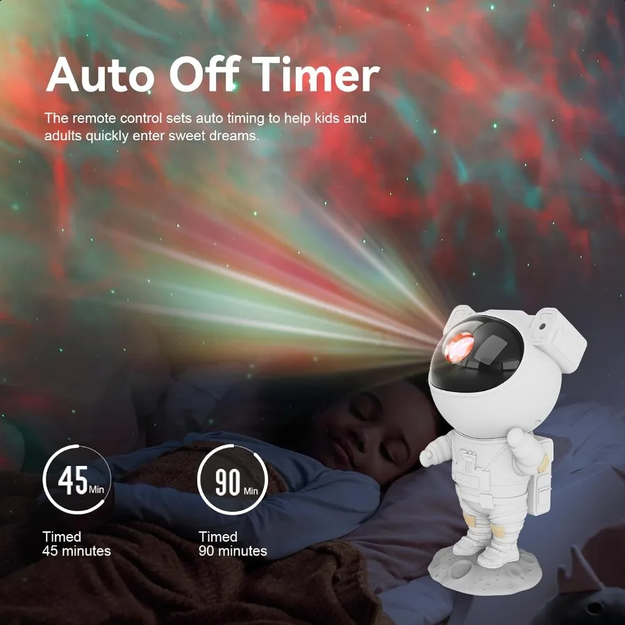 Star Projector Galaxy Night Light Astronaut Space Projector Starry Nebula Ceiling LED Lamp with Timer and Remote Room Decor Aes
