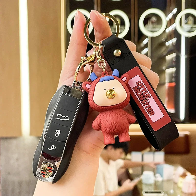 miniso クリエイティブなモンスターキーホルダー、かわいいカップルペンダント、クレーンゲーム、ギフトバッグ、高級な小さなギフト