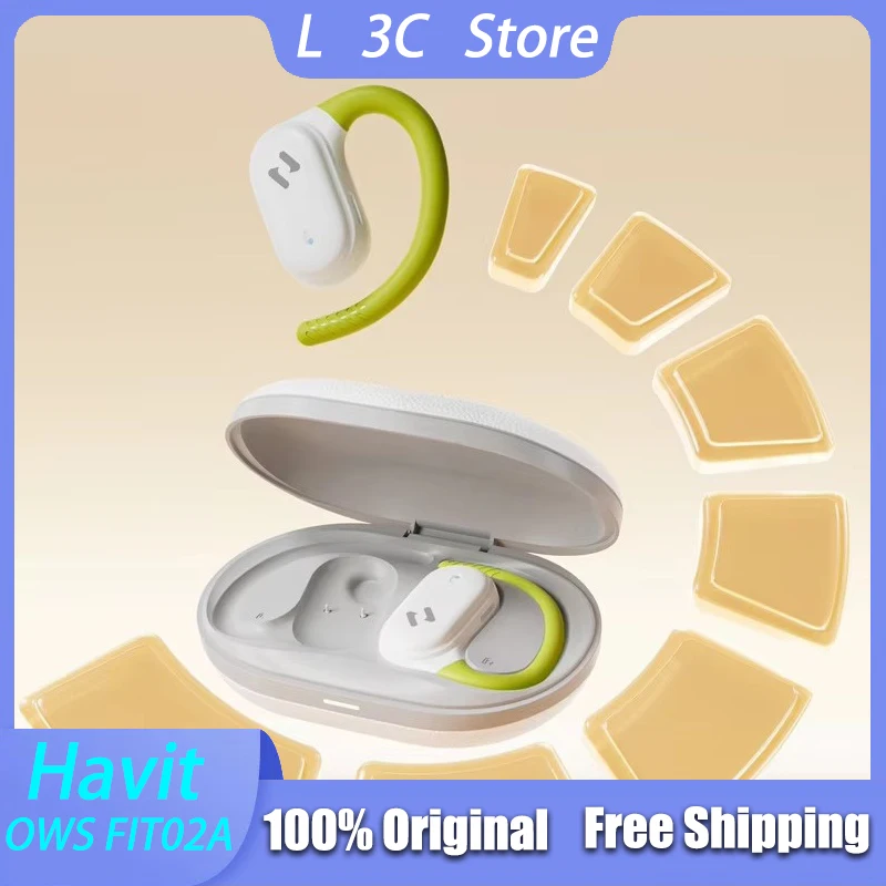 

Havit OWS FIT02A Open True Wireless Headset Long Battery Life IPX5 Waterproof Bluetooth 5.4 Earphones Custom Gaming Earbuds